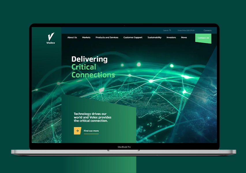 Volex Website image